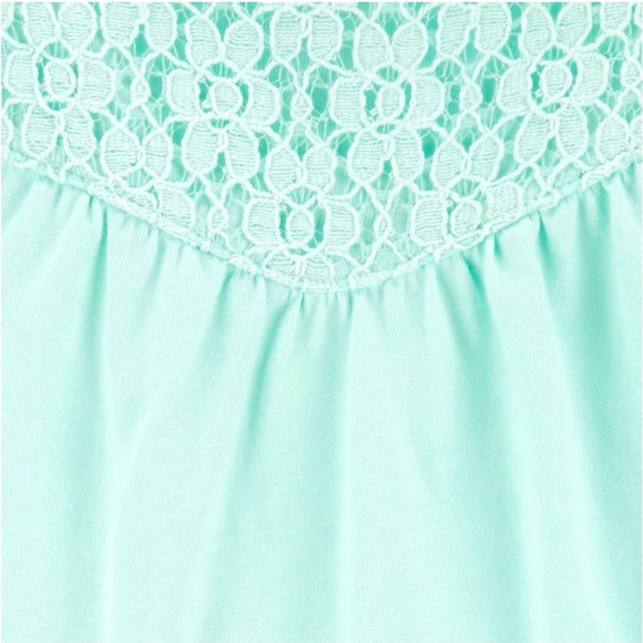 NWT Carter’s  Lace Neck
Flutter Sleeve Bodysuit & Tropical Print 
 Pants Set 24M - Picture 2 of 6